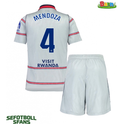 Atletico Madrid Rodrigo Mendoza #4 Tredjeställ Barn 2026-27 Kortärmad (+ Korta byxor) Atletico Madrid Rodrigo Mendoza #4 Tredjeställ Barn 2026-27 Kortärmad (+ Korta byxor)